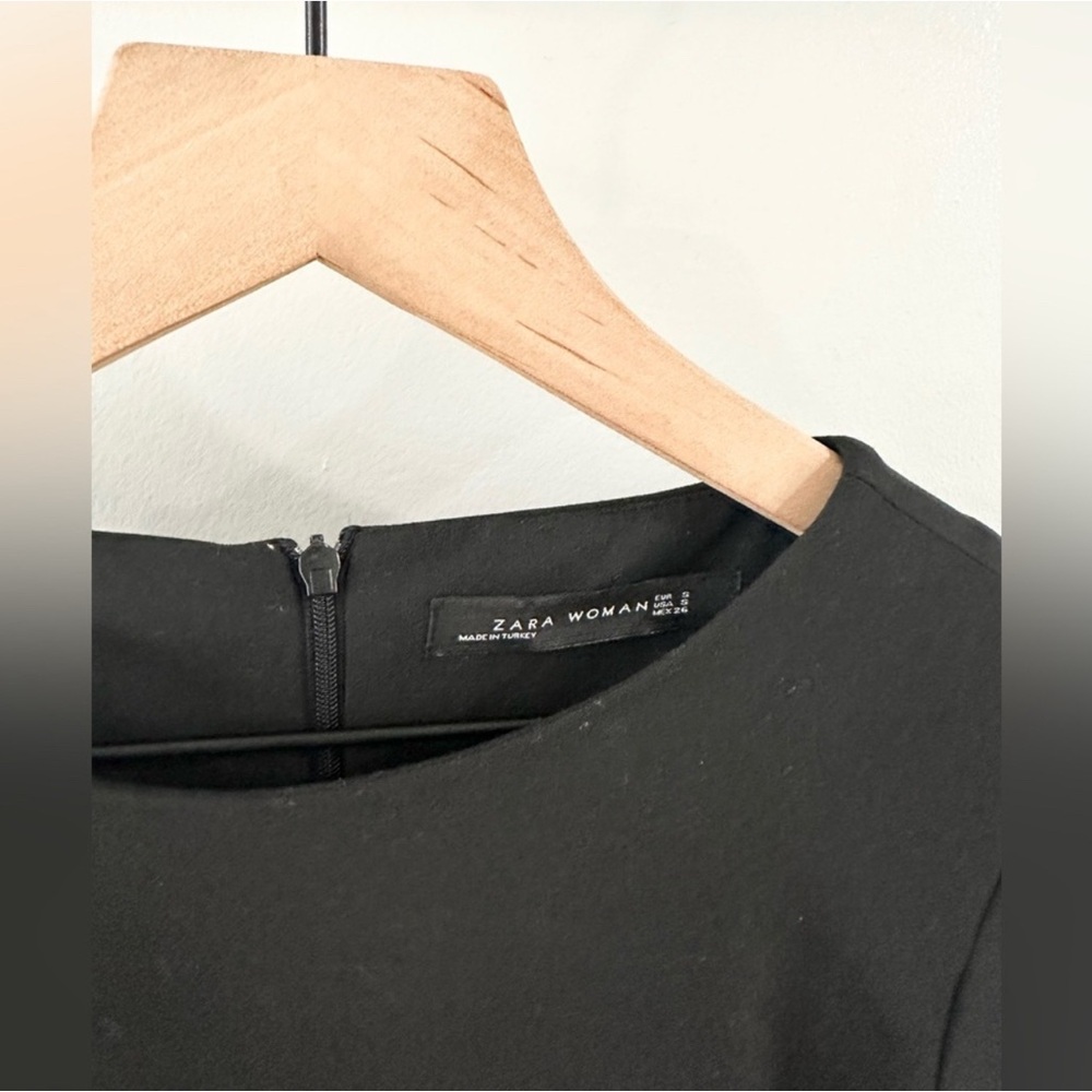 Zara Basic Collection Bell Sleeve Shift Mini Dres… - image 5